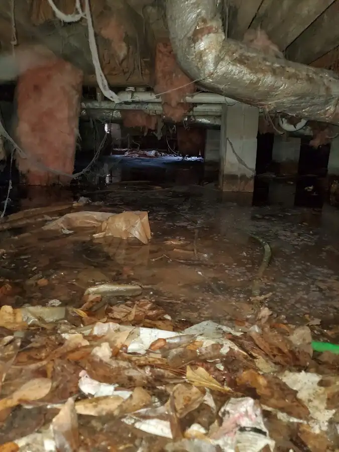 Crawl space flood assessment for Commercial Water Damage Restoration in Hood River